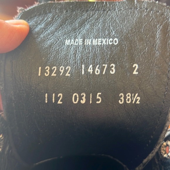 Ash studded black leather combat boots size 38.5 - Picture 5 of 5